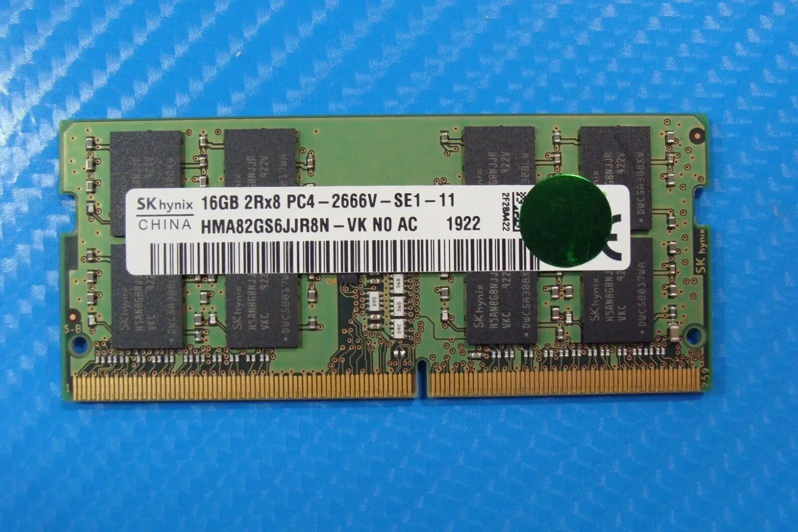 Dell XPS 7590 SK Hynix 16GB 2Rx8 PC4-2666V SO-DIMM Memory RAM HMA82GS6JJR8N-VK