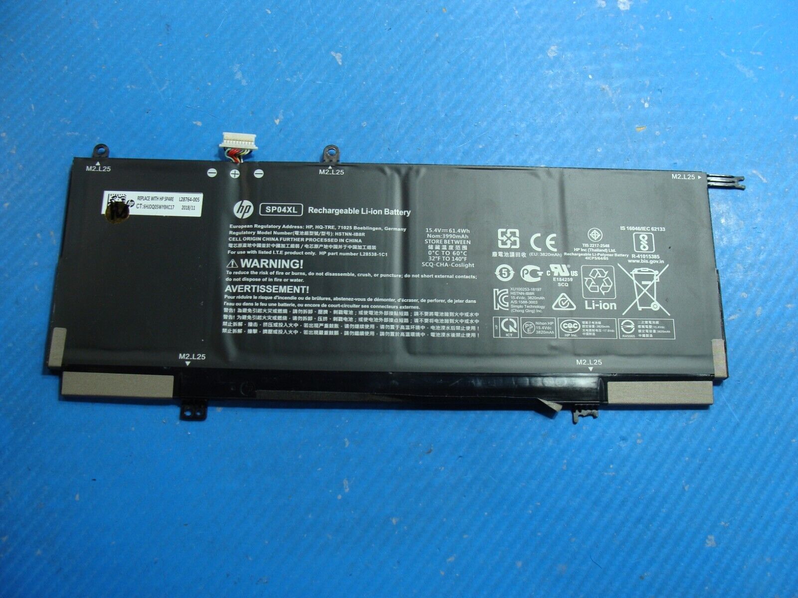 HP Spectre x360 13.3” 13-ap0023dx Battery 15.4V 61.4Wh 3990mAh SP04XL L28764-005