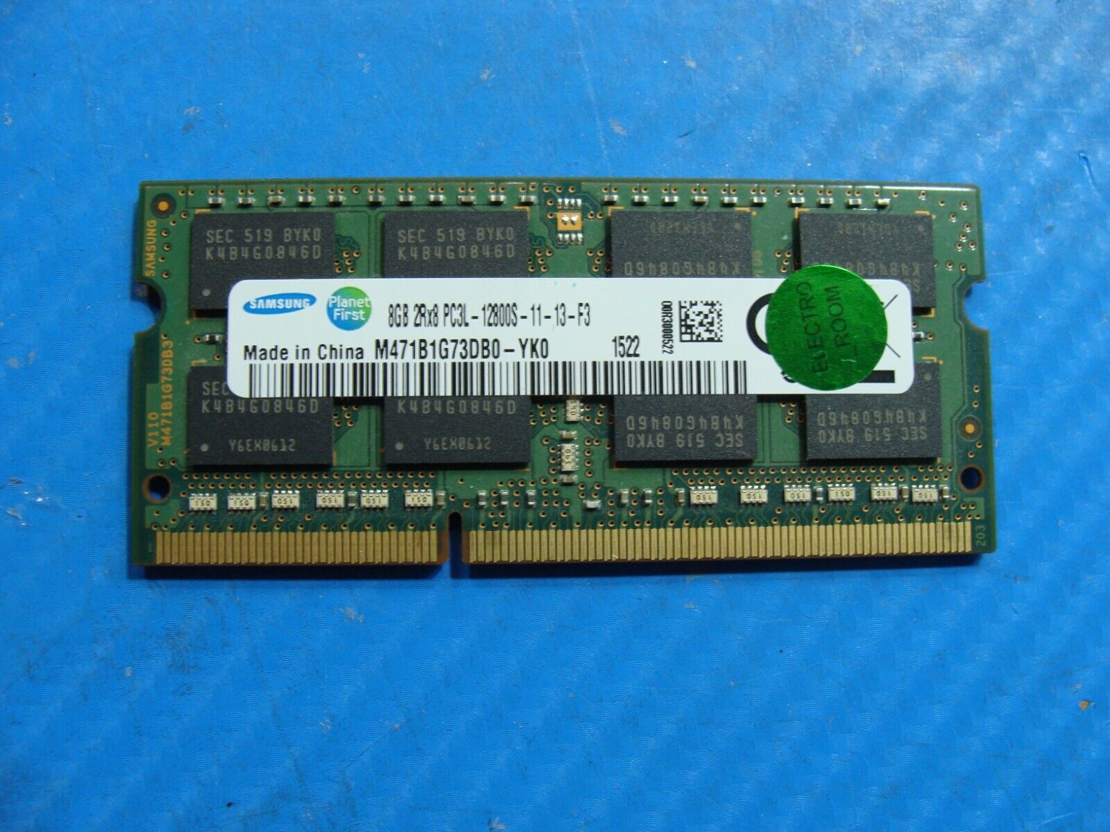 Lenovo 3 14 80JH Samsung 8GB PC3L-12800S Memory RAM SO-DIMM M471B1G73DB0-YK0