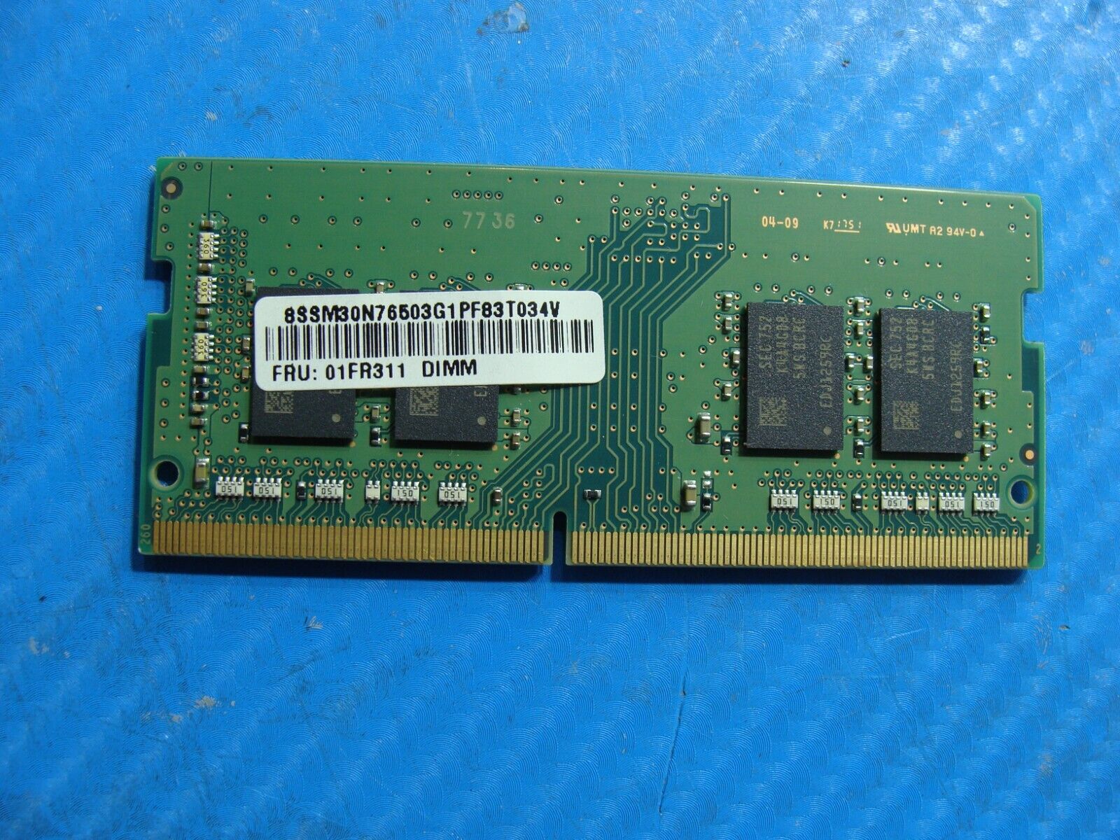 Lenovo E580 Samsung 4GB 1Rx8 PC4-2400T Memory RAM SO-DIMM M471A5143SB1-CRC