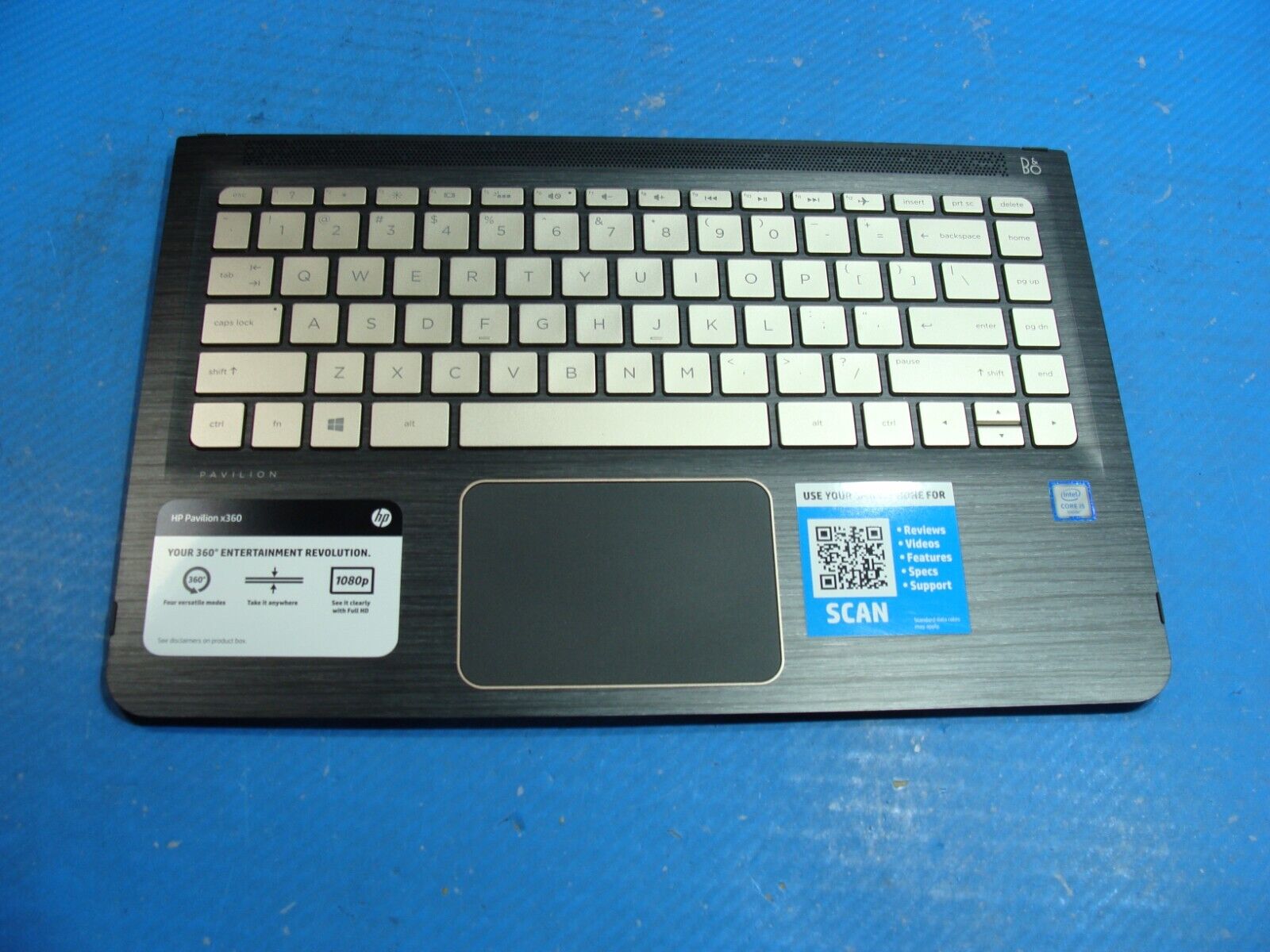 HP Pavilion x360 13.3” m3-u003dx Palmrest w/BL Keyboard TouchPad 46007M0R0003
