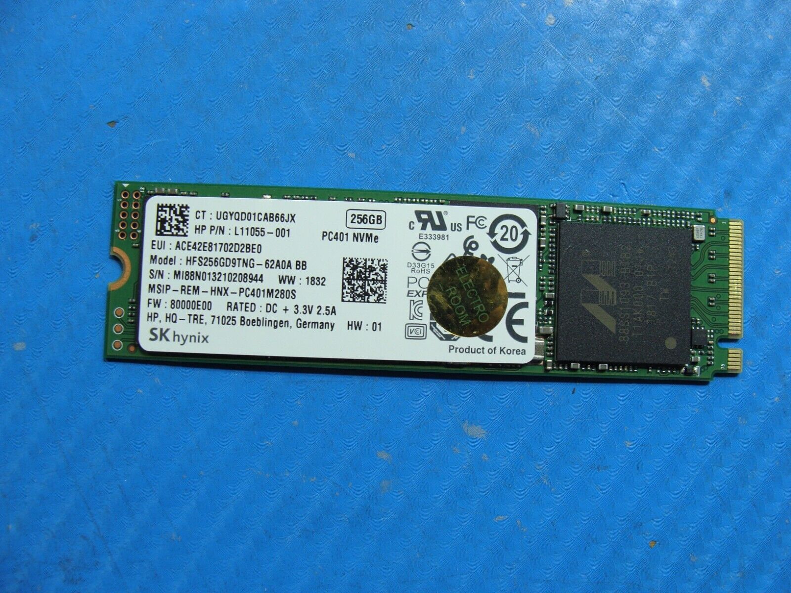 HP 450 G5 SKhynix NVMe M.2 256GB SSD Solid State Drive HFS256GD9TNG-62A0A