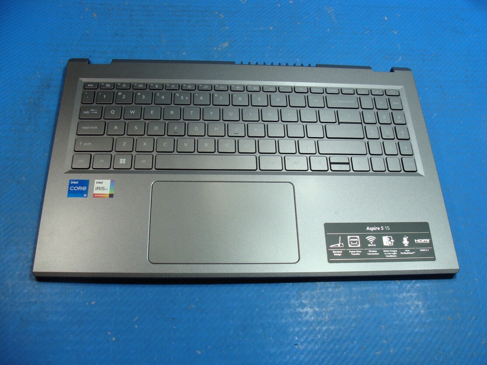 Acer Aspire 5 15.6” A515-58MT-52RG Palmrest w/TouchPad BL Keyboard AP7I9000102S