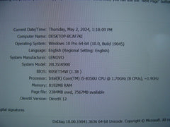 Lenovo ThinkPad X380 Yoga 13.3" FHD TouchScreen Intel i5-8350U 1.7GHz 8GB 256GB