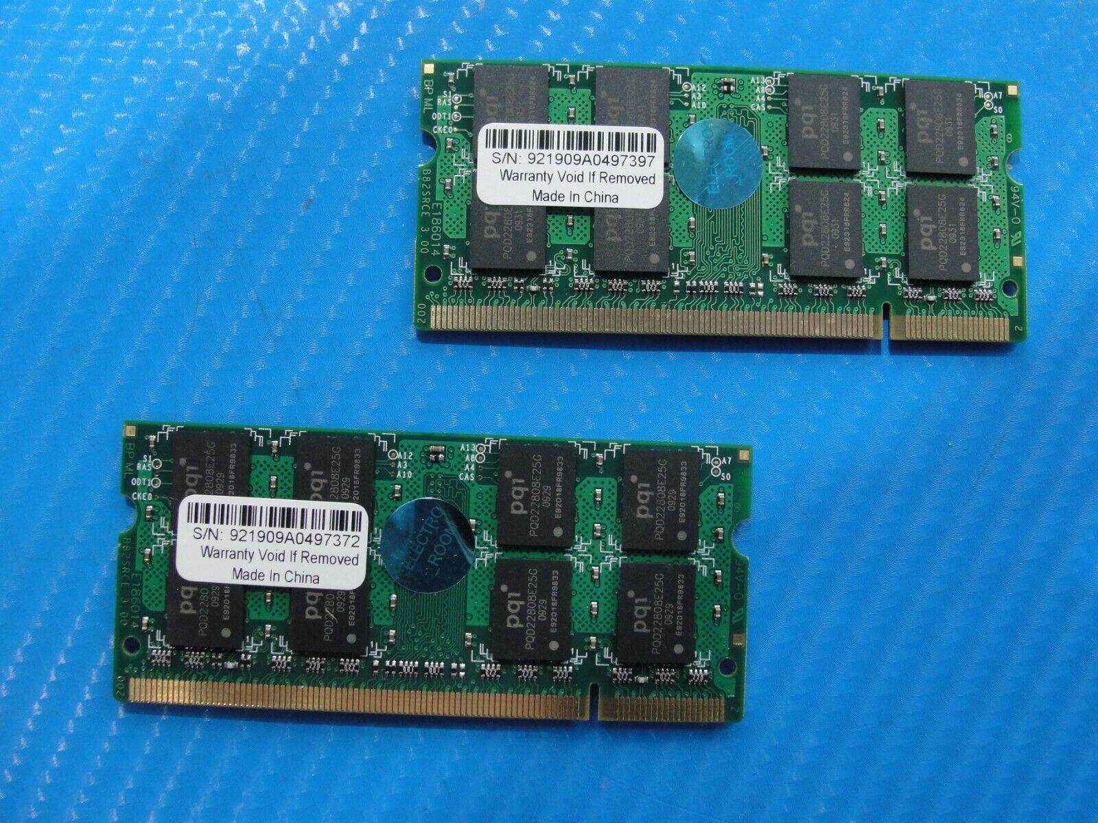 Sony VGN-NW240F PQI 4GB (2x2GB) DDR2-800S SO-DIMM Memory RAM MECEG523PA - Tested Computer Laptop Parts