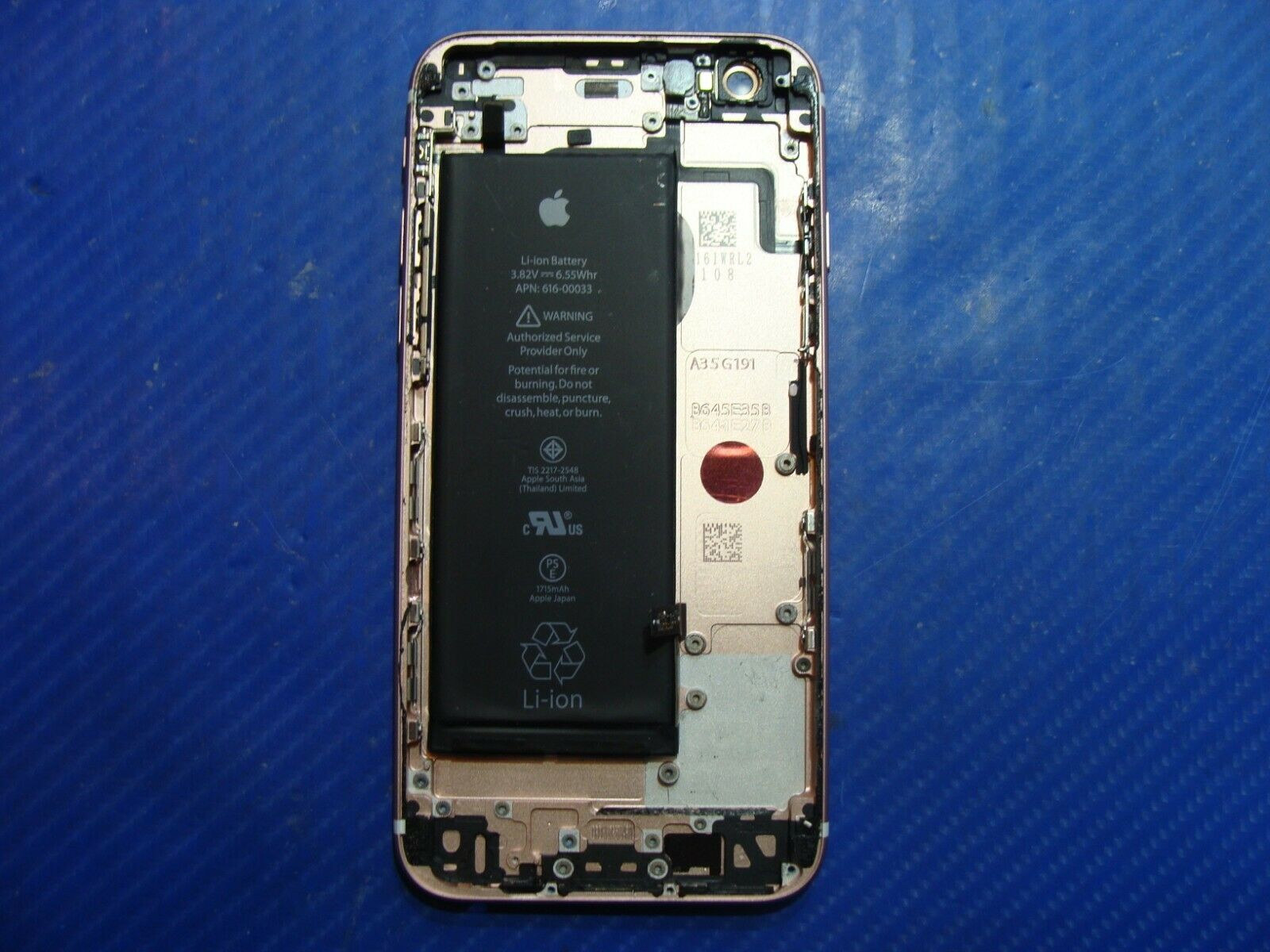 iPhone 6s AT&T 4.7" A1633 2015 MKQD2LL/A 64GB Back Case w/Battery