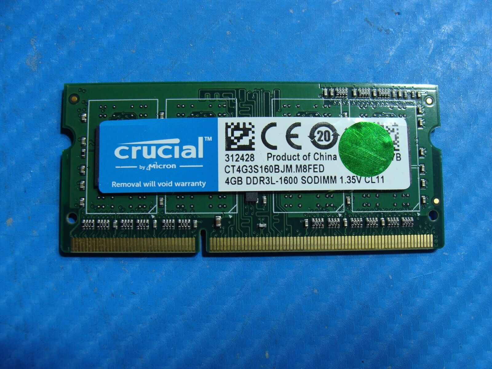 MacBook Pro A1286 Crucial 4GB DDR3L-1600 Memory RAM SO-DIMM  CT4G3S160BJM.M8FED