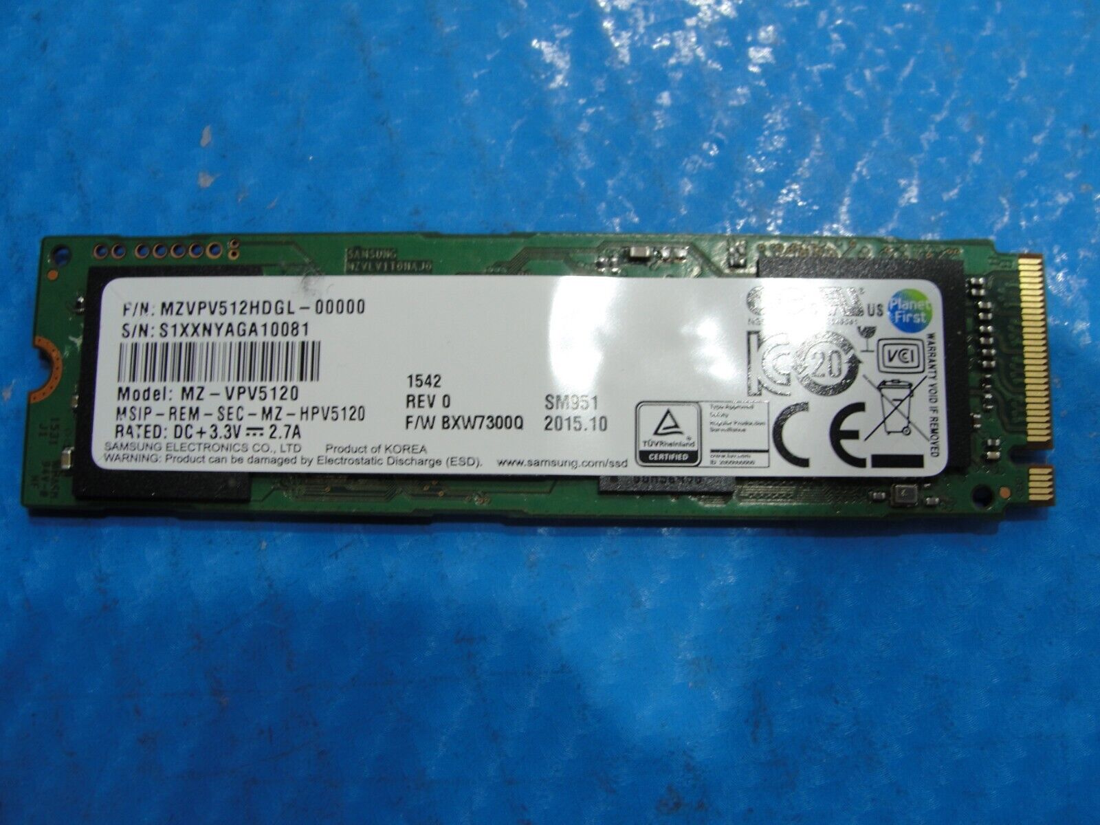 Asus UX501VW-DS71T 15.6" Genuine Samsung SM951 512Gb NVMe M.2 Ssd