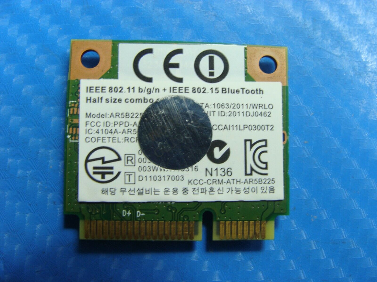Asus K55N 15.6" Genuine WiFi Wireless Card AR5B225 0C011-00041100