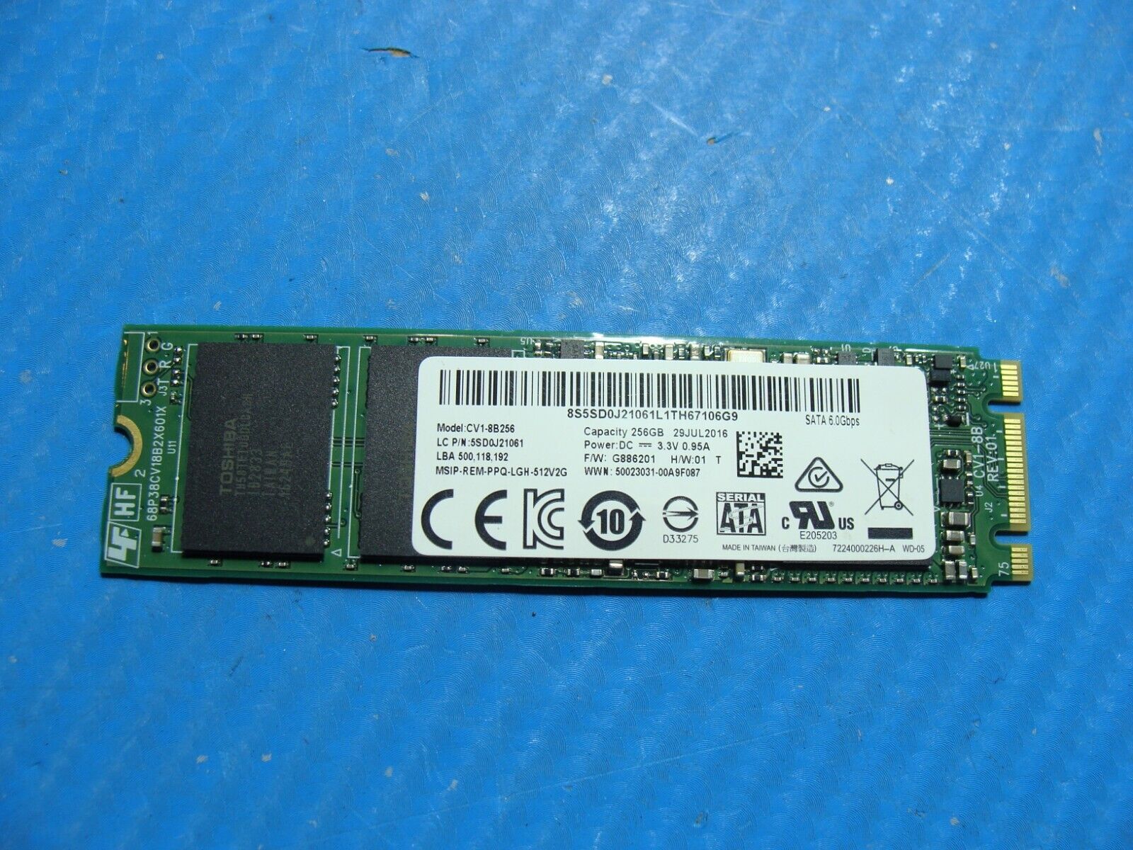 Lenovo IdeaPad Y700-15ISK LITE-ON 256GB SATA M.2 SSD Solid State Drive CV1-8B256
