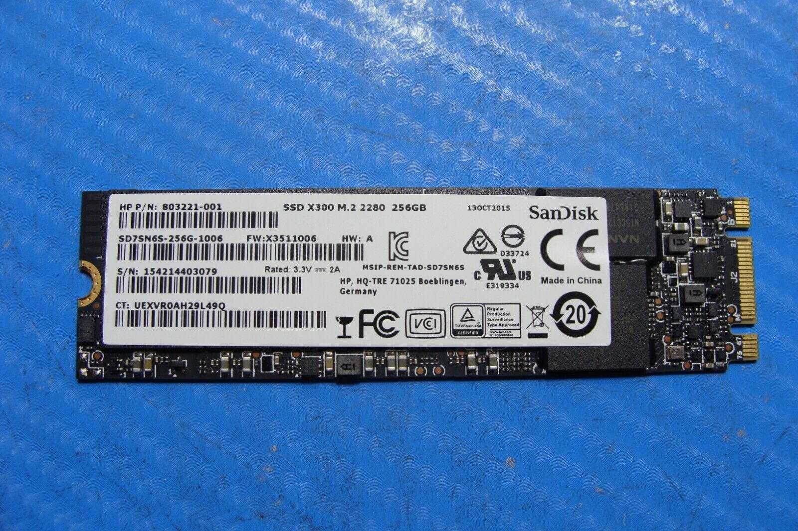 HP SanDisk X300 256Gb M.2 SSD Solid State Drive SD7SN6S-256G-1006