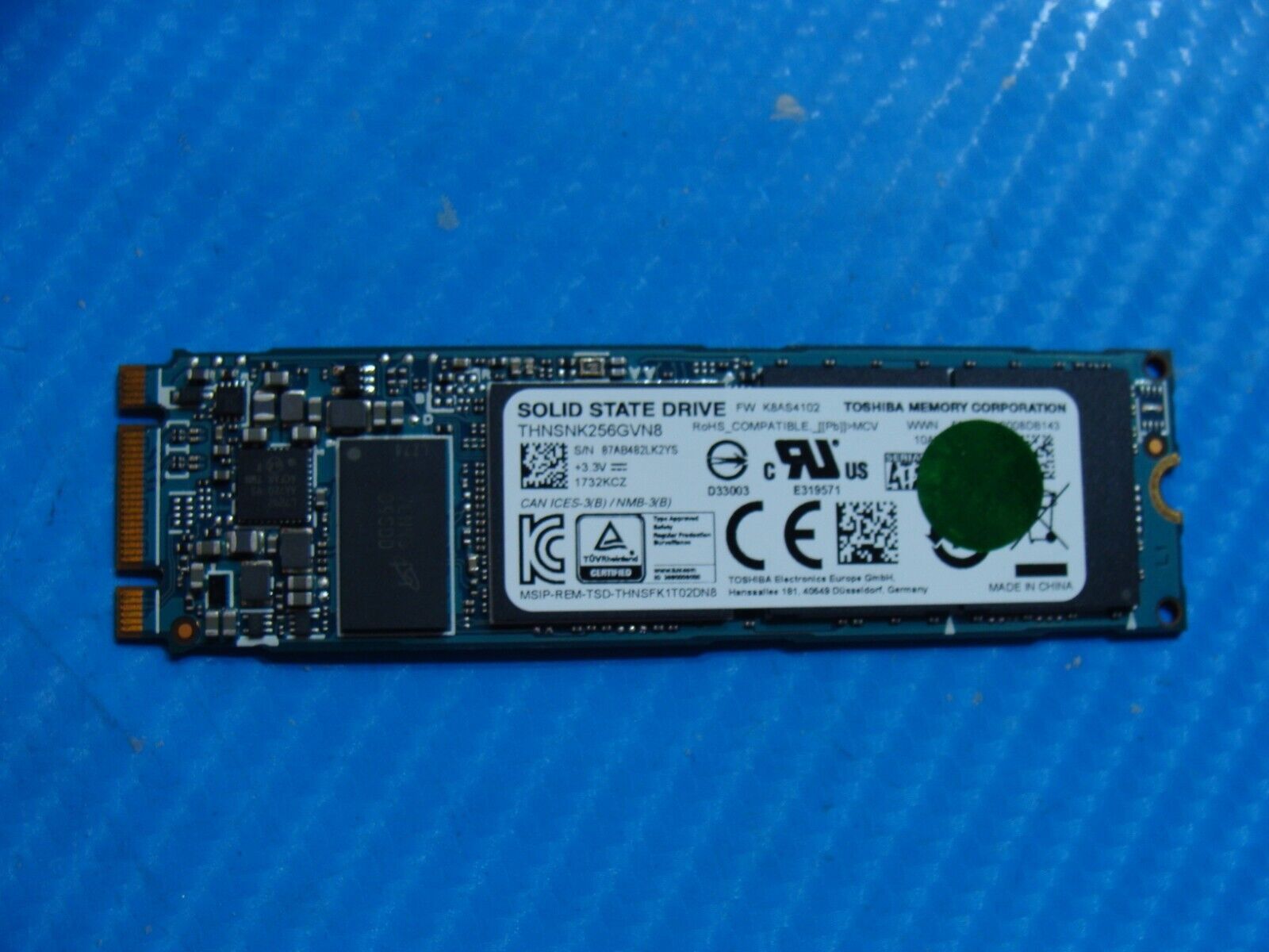Asus S510UN-MS52 Toshiba 256Gb NVMe M.2 SSD Solid State Drive THNSNK256GVN8