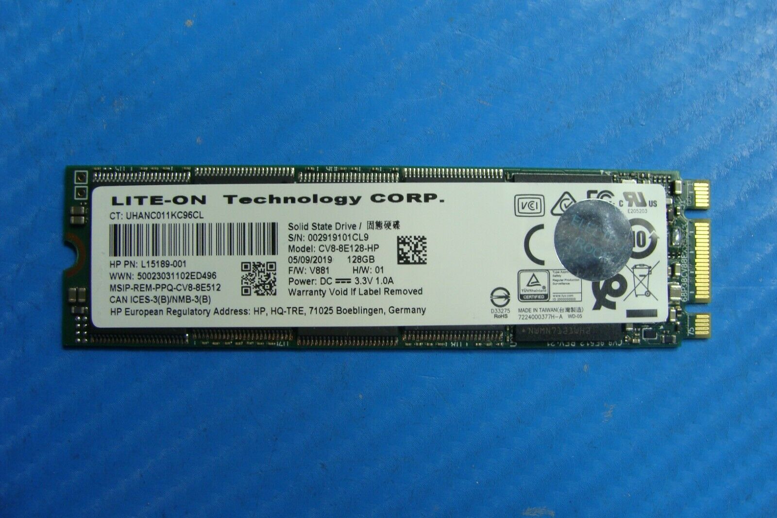 HP 14m-dh0003dx Lite-On 128Gb SATA M.2 SSD Solid State Drive cv8-8e128-hp 