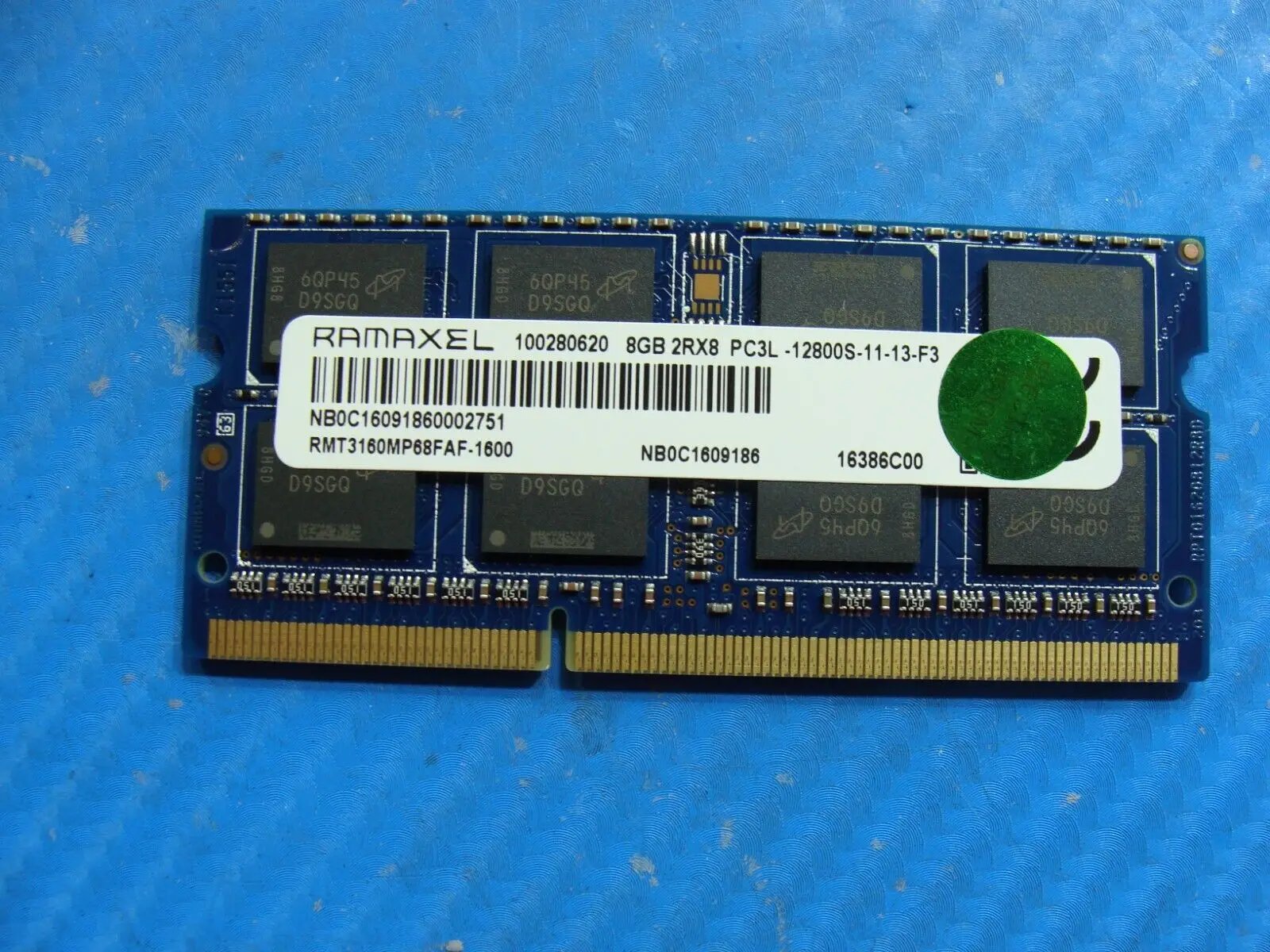 Lenovo E560 Ramaxel 8GB 2Rx8 PC3L-12800S Memory RAM SO-DIMM