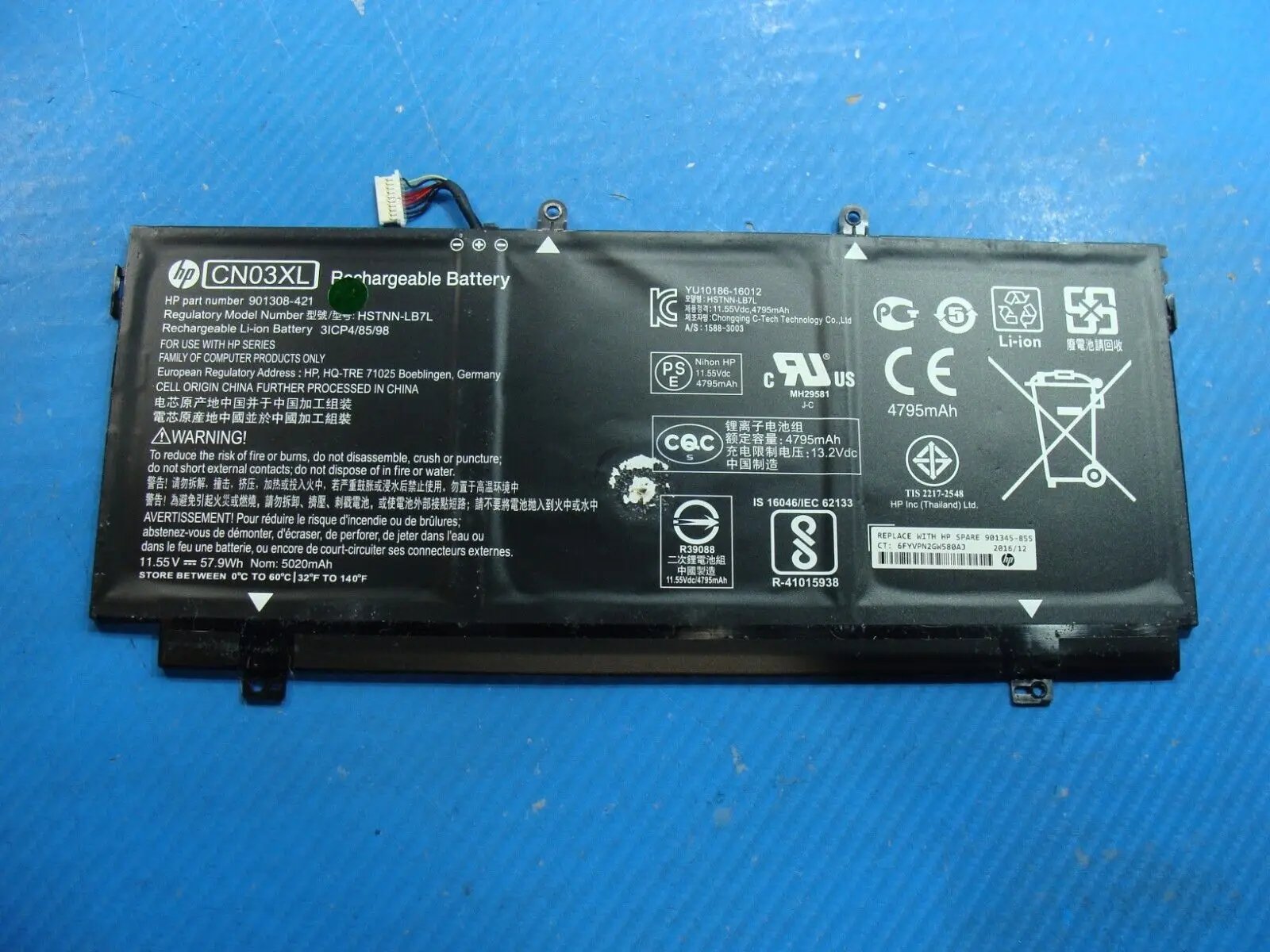 HP Envy 13.3” 13-ab067cl OEM Battery 11.55V 57.9Wh 4795mAh CN03XL