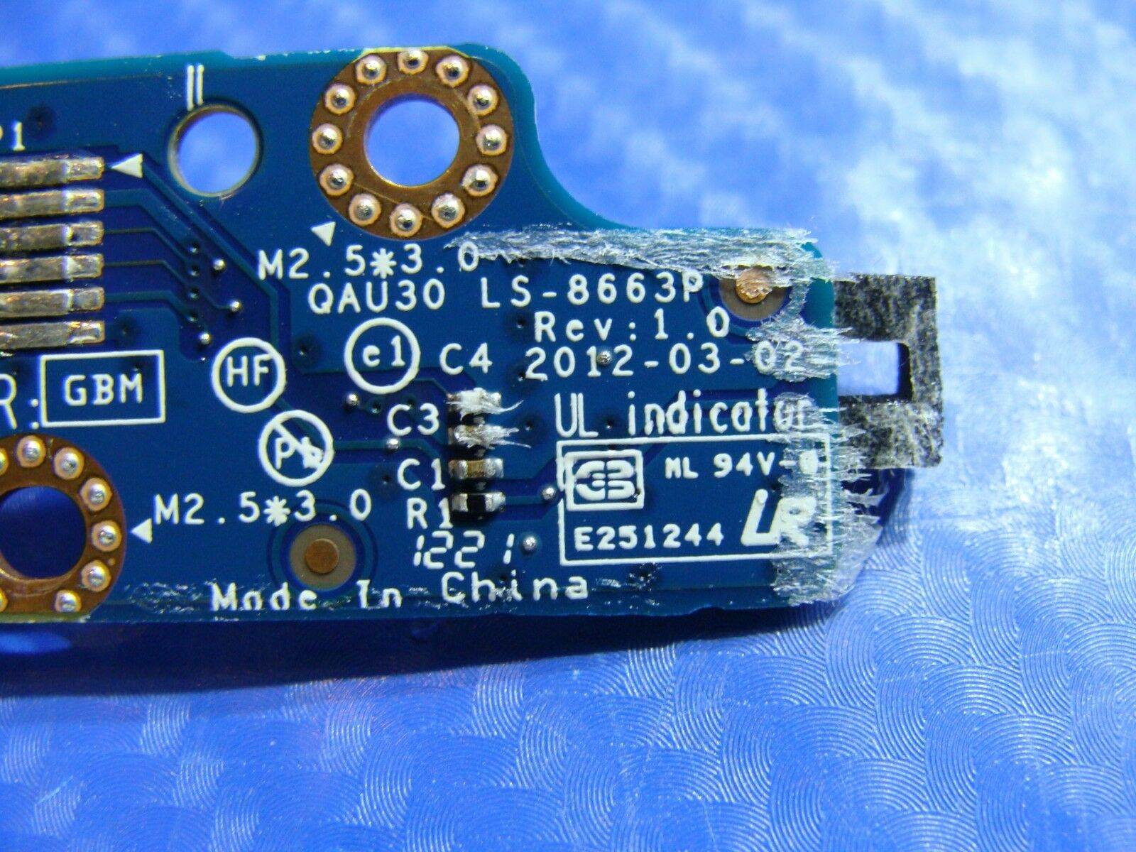 HP Envy Sleekbook 6-1010us 15.6” OEM Power Button Board w/Cable LS-8663P ER* - Tested Computer Laptop Parts