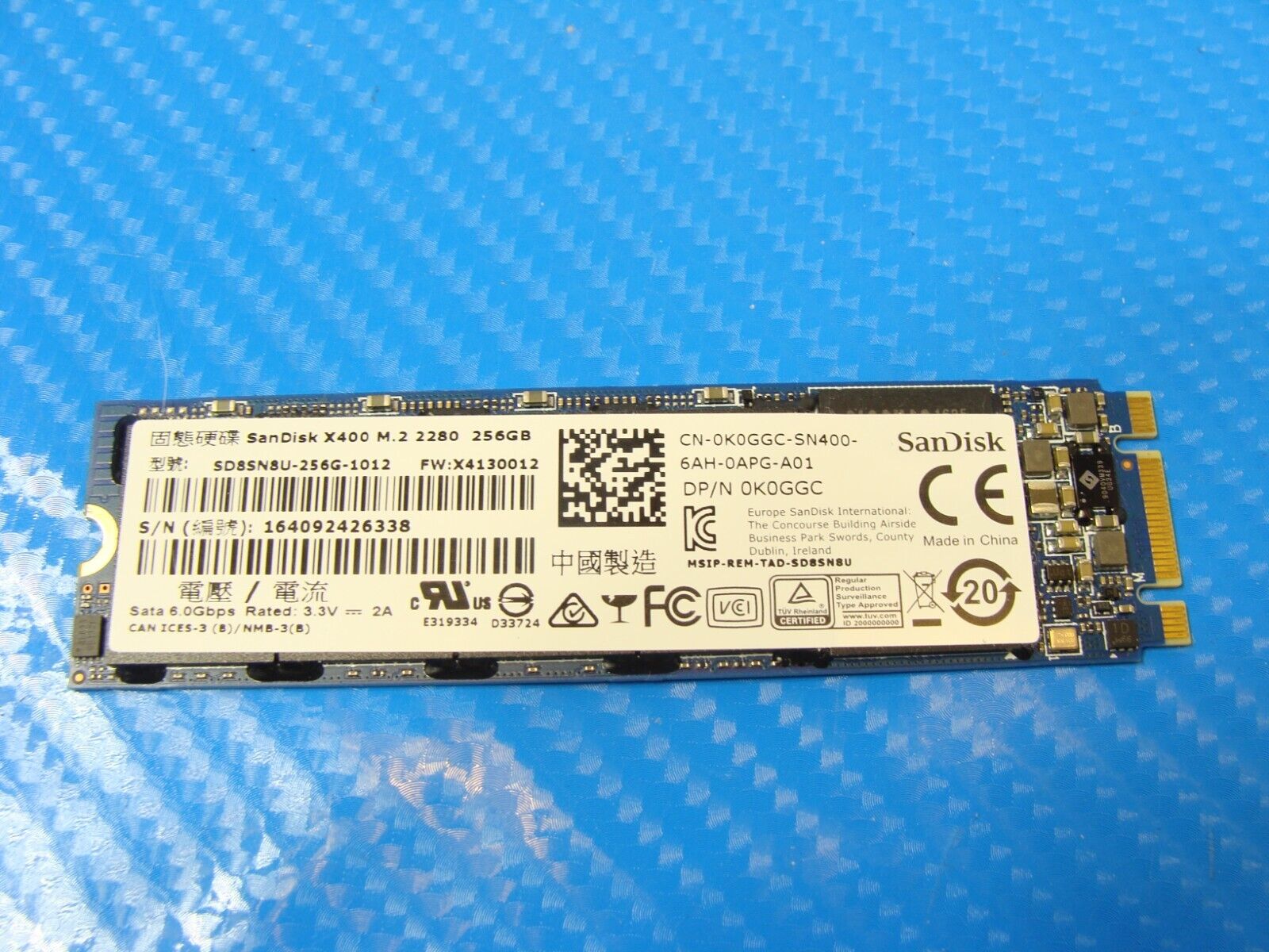 lade som om Personligt Calamity Dell 7579 SanDisk 256GB SATA M.2 SSD Solid State Drive K0GGC SD8SN8U-256G -1012