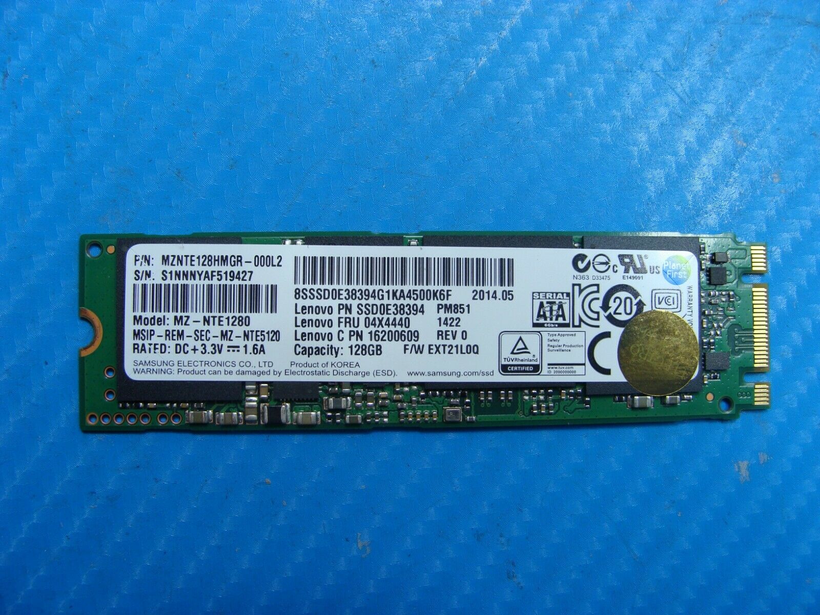 Lenovo Yoga 11 11.6" 20428 OEM SATA M.2 128GB SSD MZ-NTE1280 04X4440