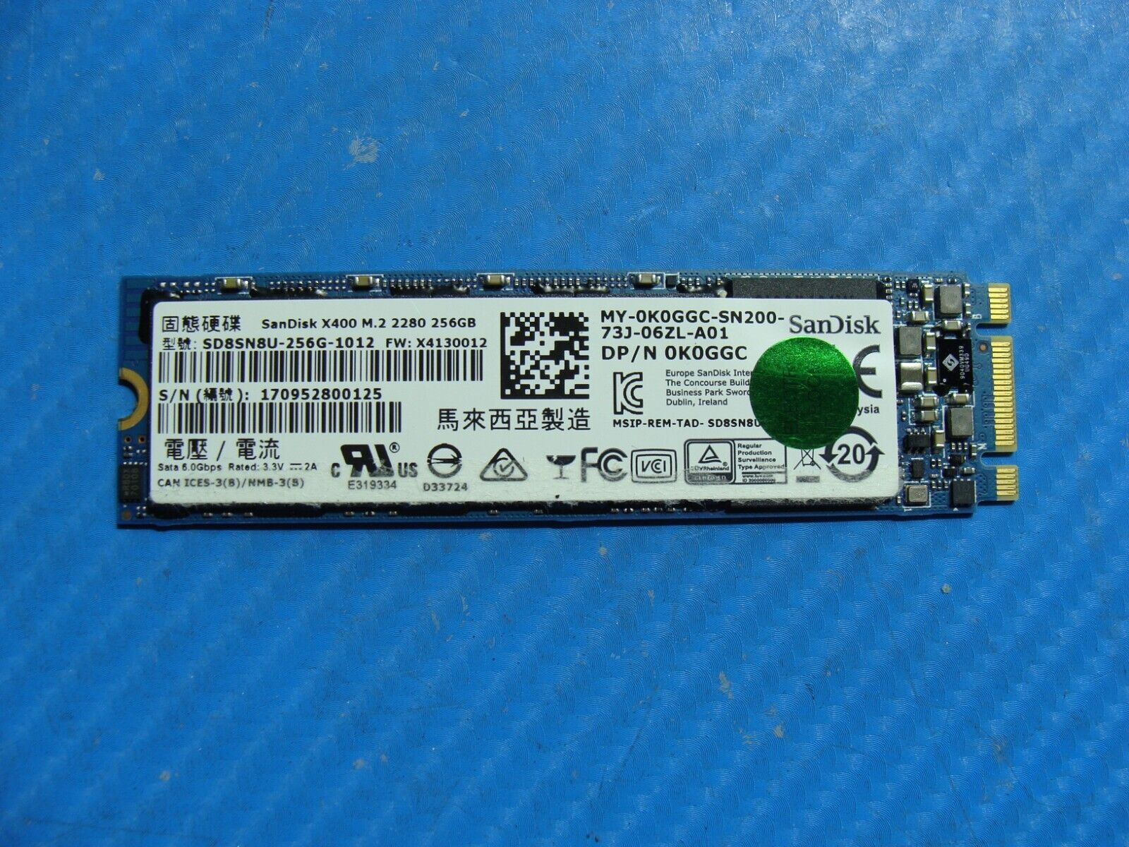 Forventer Grisling ecstasy Dell 5480 SanDisk 256GB SATA M.2 SSD Solid State Drive SD8SN8U-256G-1012  K0GGC