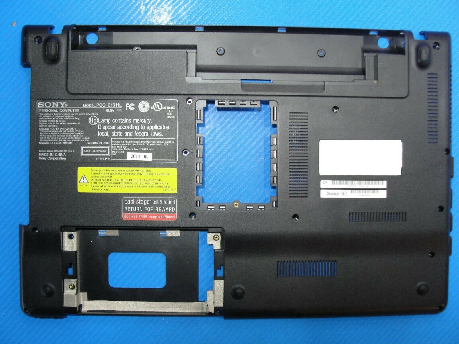 Sony Vaio PCG-61611L VPCEE25FX 15.5" Genuine Bottom Case 46NE7BAN000