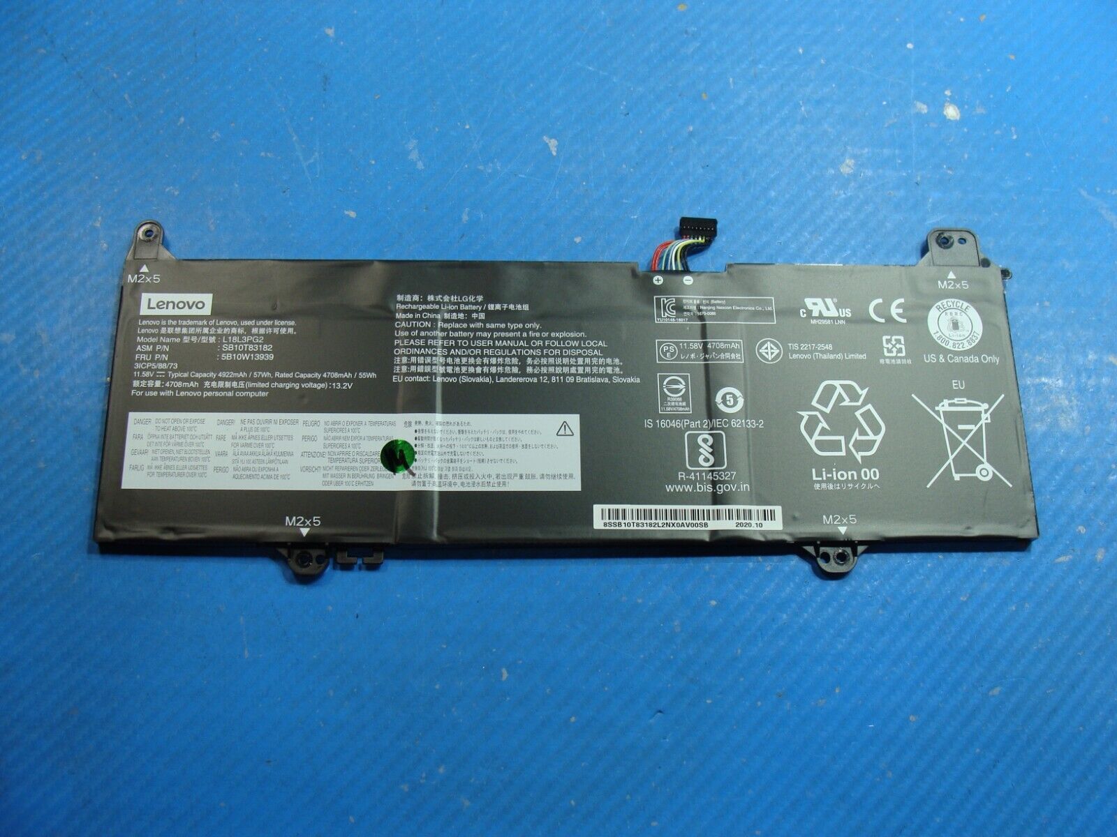 Lenovo Chromebook 14E 14 Battery 11.58V 4708mAh 57Wh L18L3PG2 5B10W13939