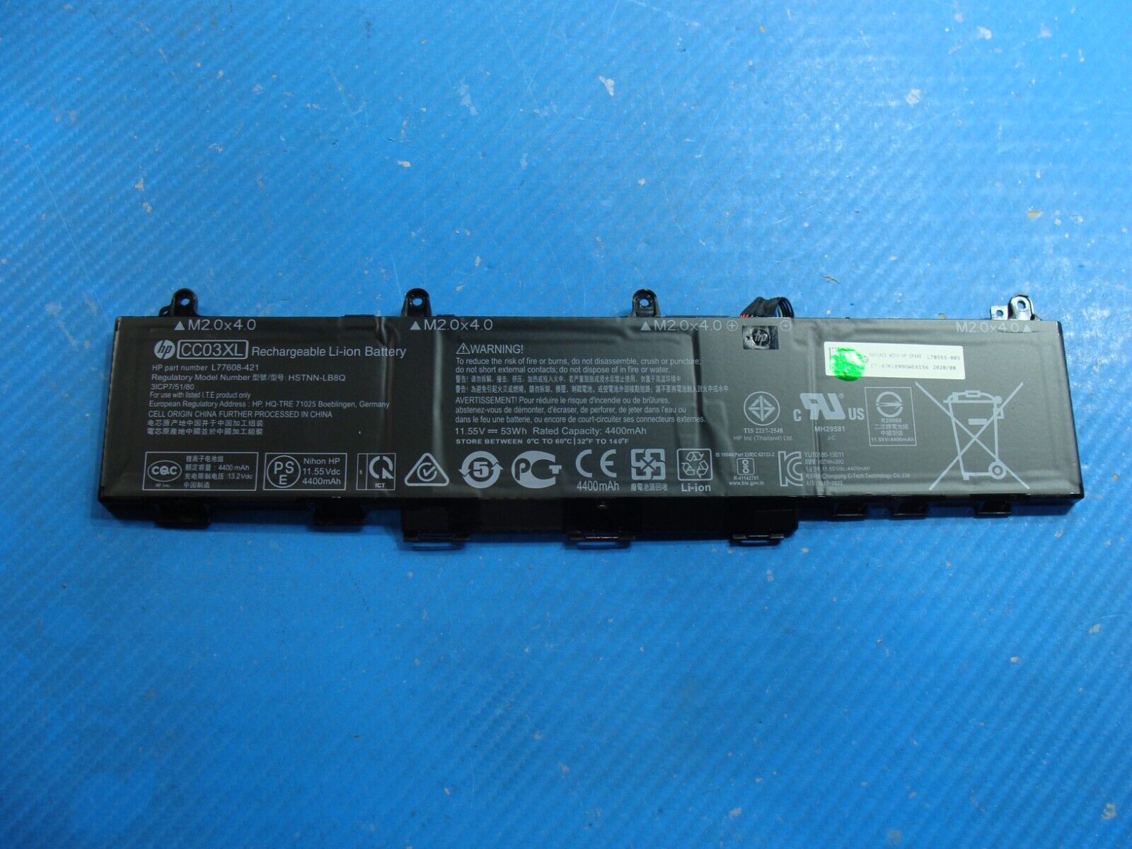 HP EliteBook 14” 845 G7 OEM Laptop Battery 11.55V 53Wh 4400mAh L78555-005 CC03XL