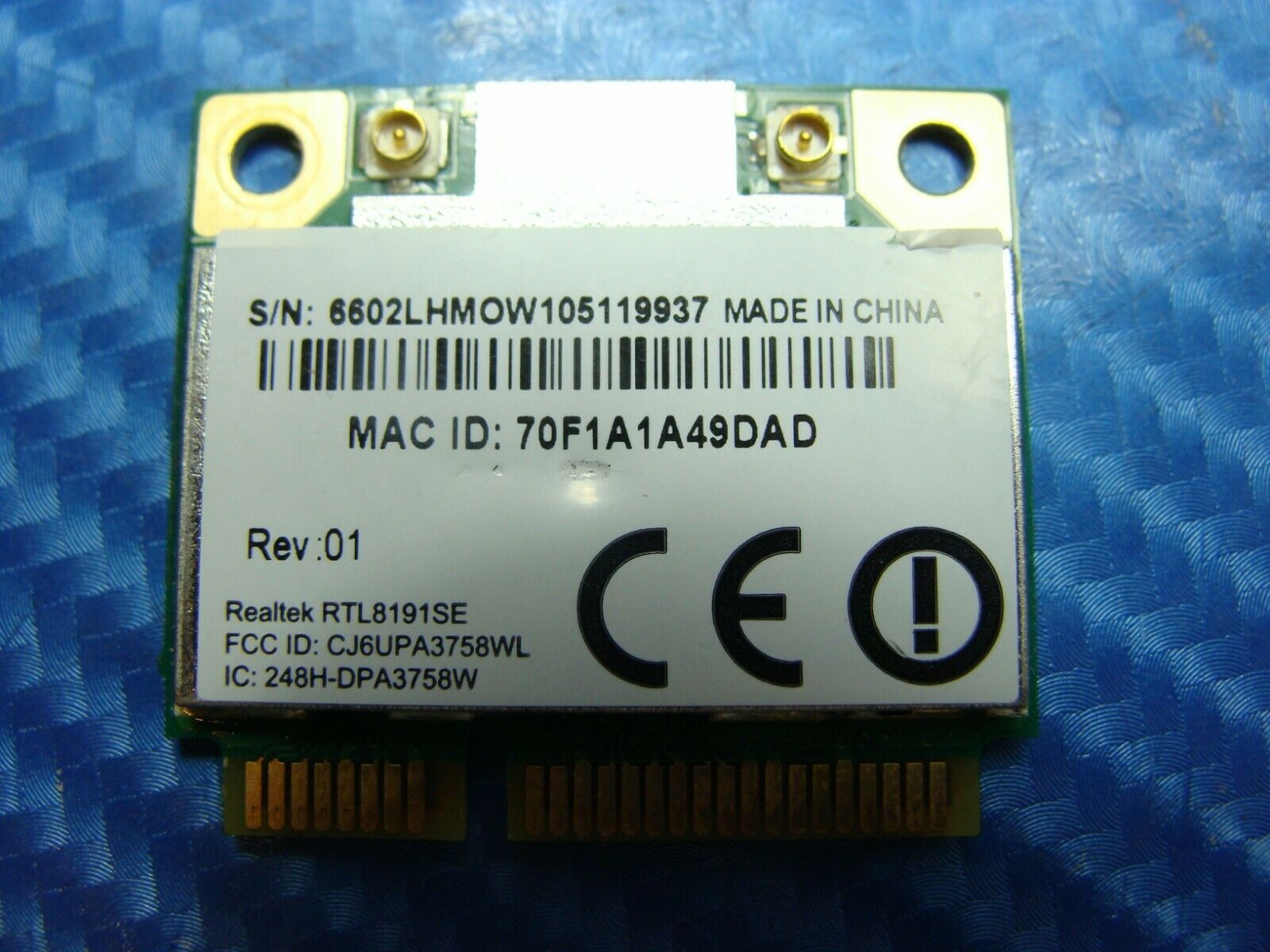 Toshiba Satellite L655D-S5050 15.6 Wireless WiFi Card RTL8191SE PA3758U-1MPC ER* - Laptop Parts - Buy Authentic Computer Parts - Top Seller Ebay