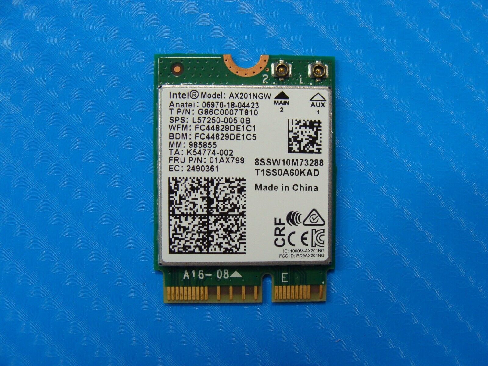 Lenovo IdeaPad 15.6” 3 15IML05 81WR OEM Wireless WiFi Card AX201NGW 01AX798
