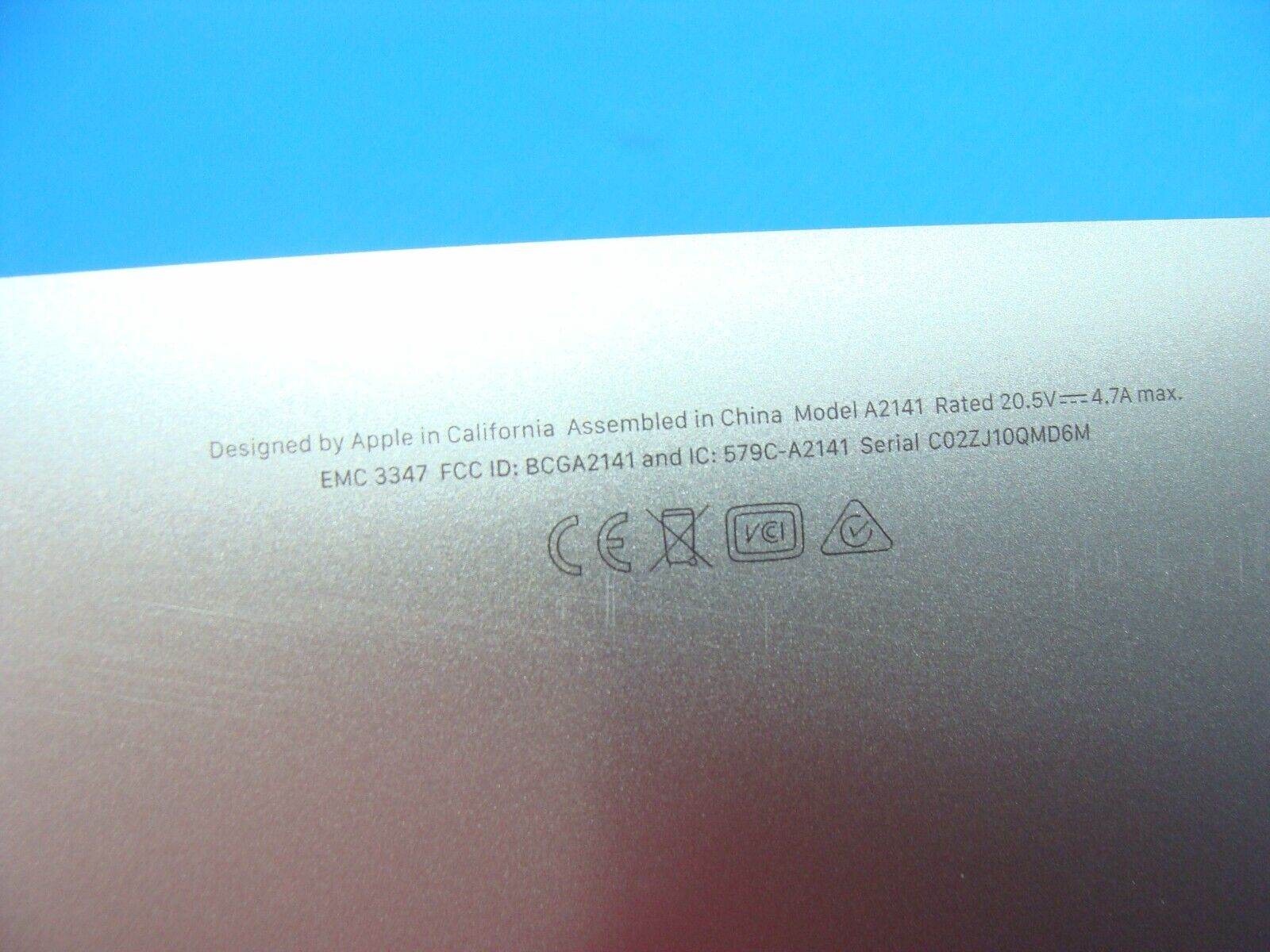 MacBook Pro 16” A2141 2019 MVVJ2LL/A MVVK2LL/A Bottom Case Space Gray 923-03844 - Tested Computer Laptop Parts MacBook Pro 16” A2141 2019 MVVJ2LL/A MVVK2LL/A Bottom Case Space Gray 923-03844 - Tested Computer Laptop Parts