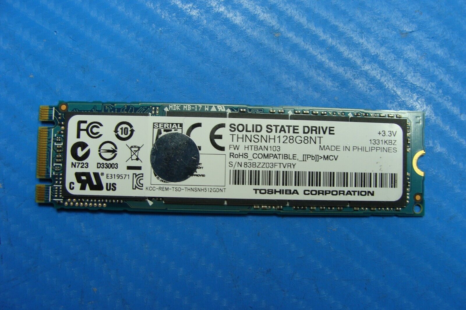Samsung NP940X3G Toshiba 128Gb Sata M.2 Ssd Solid State Drive thnsnh128g8nt