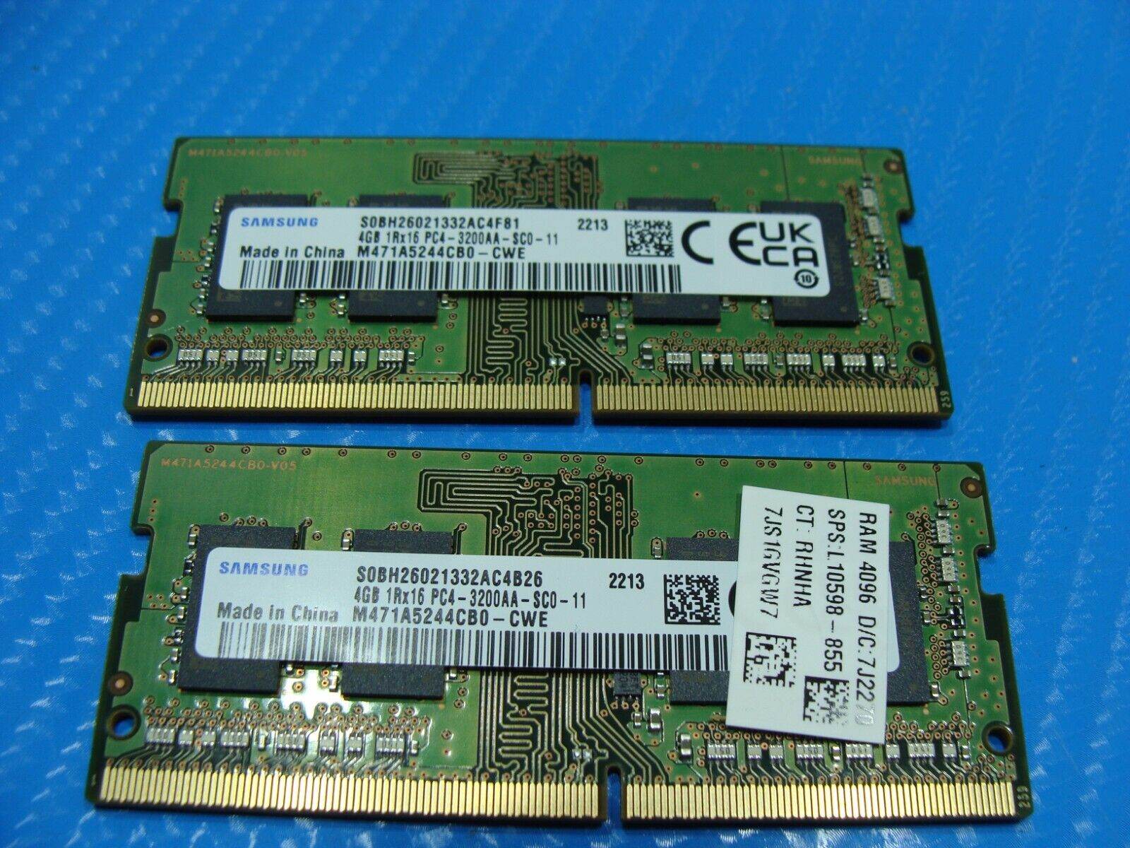 HP 15-gw0123od Samsung 8GB (2x4GB) 1Rx16 Memory RAM SO-DIMM M471A5244CB0-CWE - Tested Computer Laptop Parts HP 15-gw0123od Samsung 8GB (2x4GB) 1Rx16 Memory RAM SO-DIMM M471A5244CB0-CWE - Tested Computer Laptop Parts