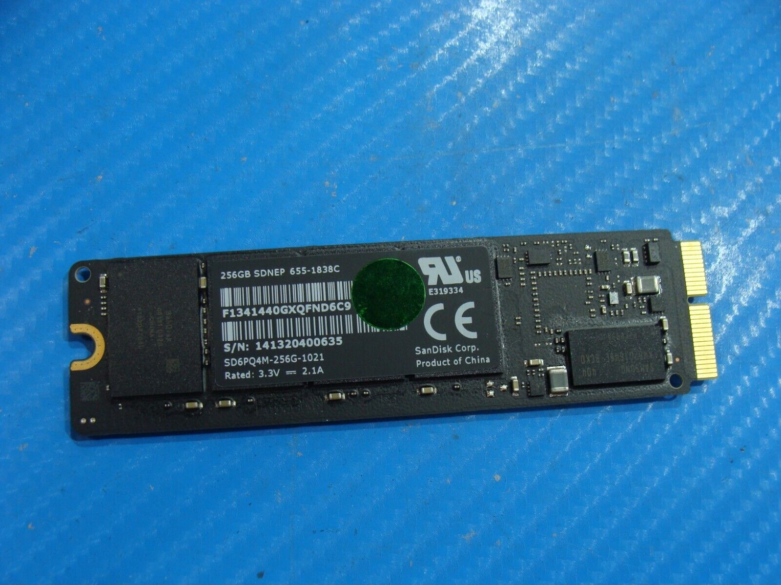 MacBook A1466 BTO SanDisk 256GB 12+16 pin SSD SD6PQ4M-256G-1021H