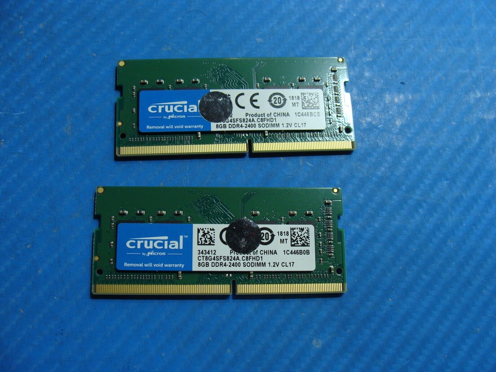 Dell 3480 So-Dimm Crucial 16GB 2x8GB Memory Ram DDR4-2400  CT8G4SFS824A.C8FHD1