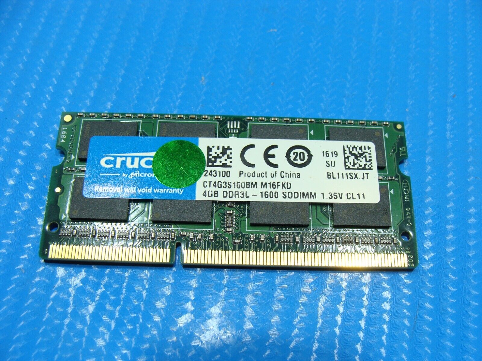 Lenovo E555 Crucial 4GB DDR3L-1600 Memory RAM SO-DIMM CT4G3S160BM.M16F