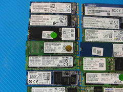 LOT of 25x Internal 128/256 GB PCIe NVMe M2 2280 Solid State Drive SSD MIX BRAND - Tested Computer Laptop Parts