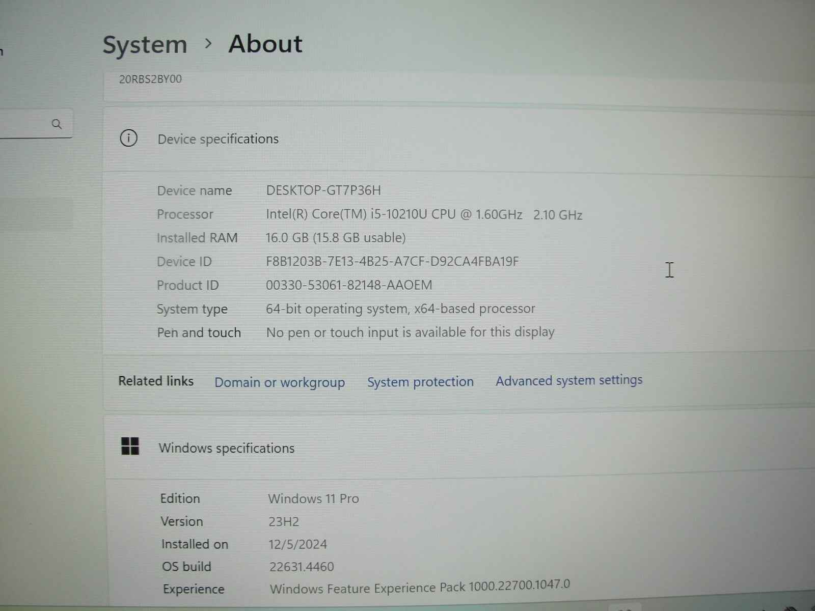 Lenovo ThinkPad E14 14”FHD Intel Core i5-10210U 1.6GHz 16GB 512GB SSD+Charger - Tested Computer Laptop Parts