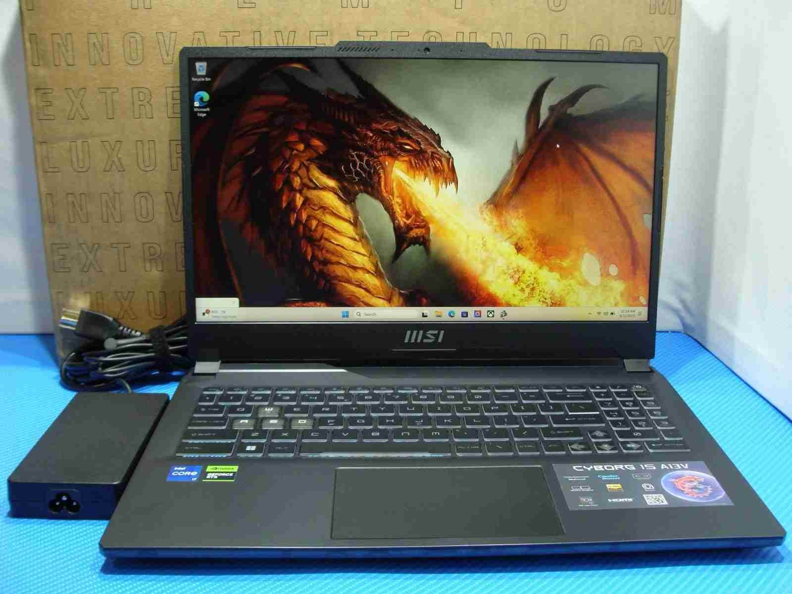 MSI Cyborg 15 A13 15.6'' FHD 144hz i7-13620H 2.4GHz 16GB 512GB RTX4050 Batt 81% - Tested Computer Laptop Parts