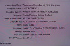 NEW! ASUS VivoBook S5506MA-WS76 15.6”QHD OLED Ultra 7 155H 3.8GHz 16GB 1TB WRTY - Tested Computer Laptop Parts