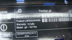 HP Pavilion 15.6" g6-1b71he OEM Bottom Case w/Cover Door & Speakers 639569-001
