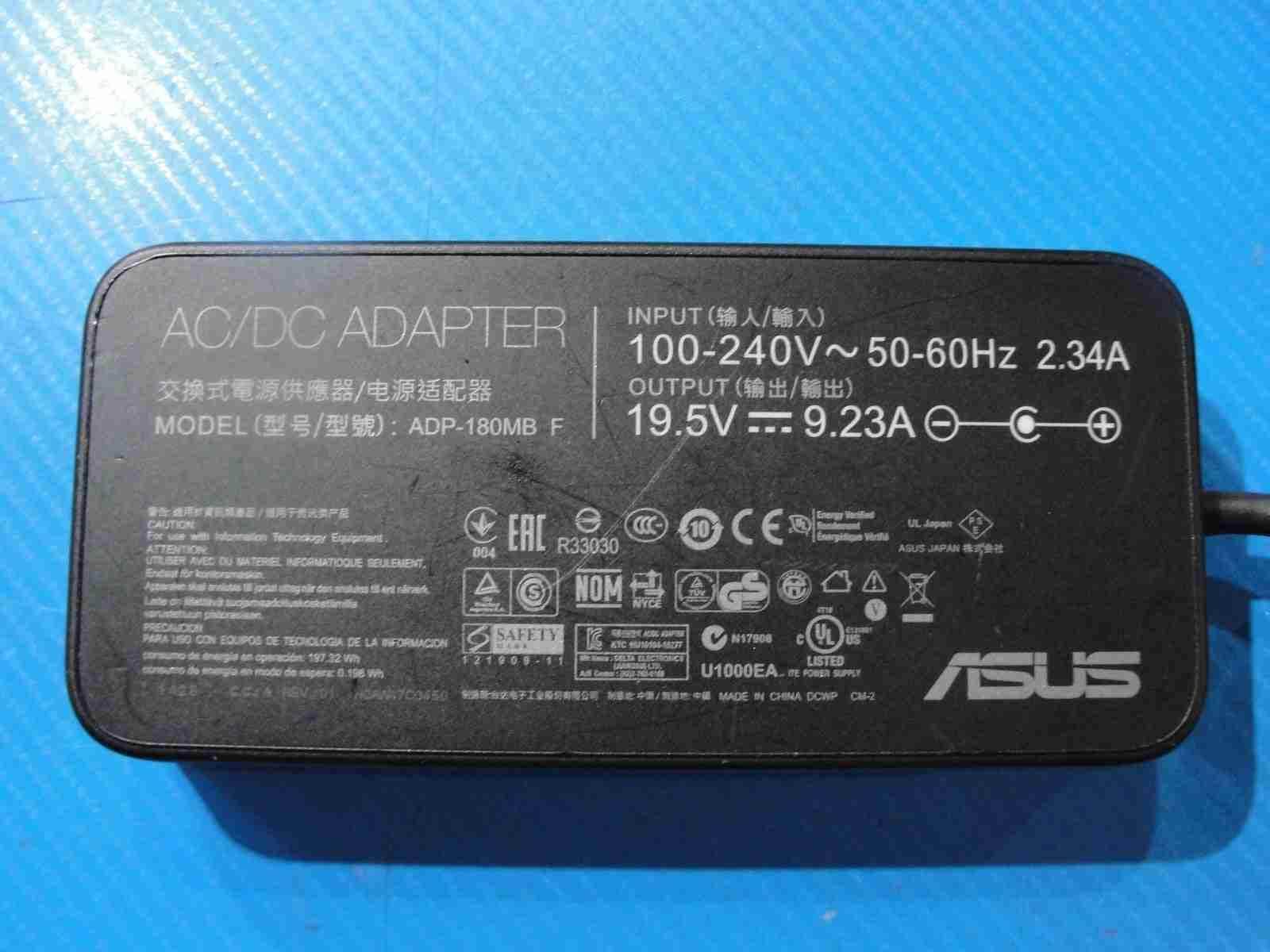 Genuine ASUS 180W AC Adapter 19.5V 9.23A 5.5mm × 2.5mm Black Tip- No Center pin - Tested Computer Laptop Parts