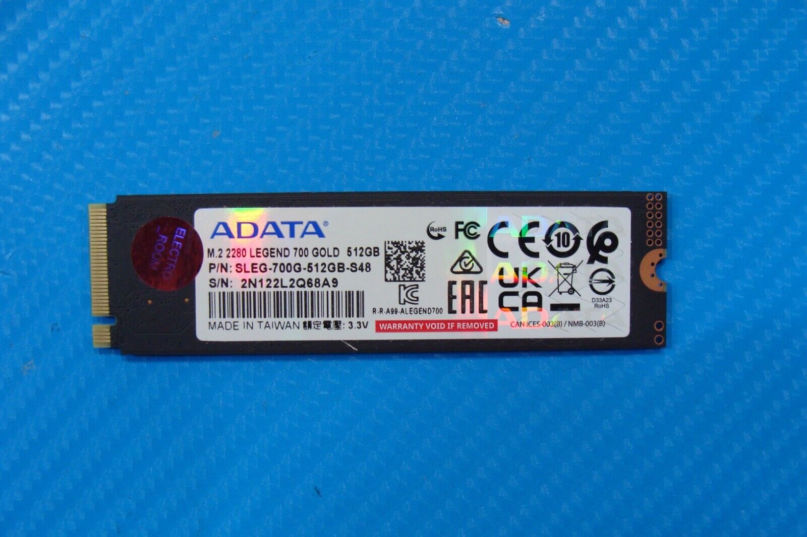 HP 15-dy4013dx ADATA 512GB NVMe M.2 SSD Solid State Drive SLEG-700G-512GB-S48