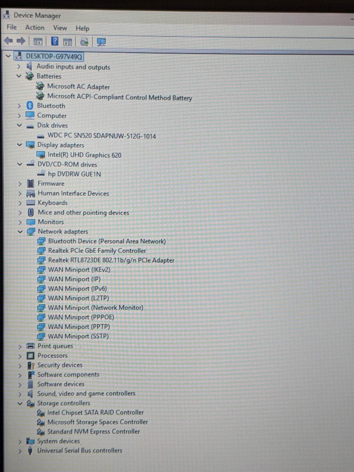 HP 15-DA0002DX 15.6 HD TOUCH i5-8250U 1.6GHz 8GB 512GB SSD W11H 88%Batt +Charger - Tested Computer Laptop Parts