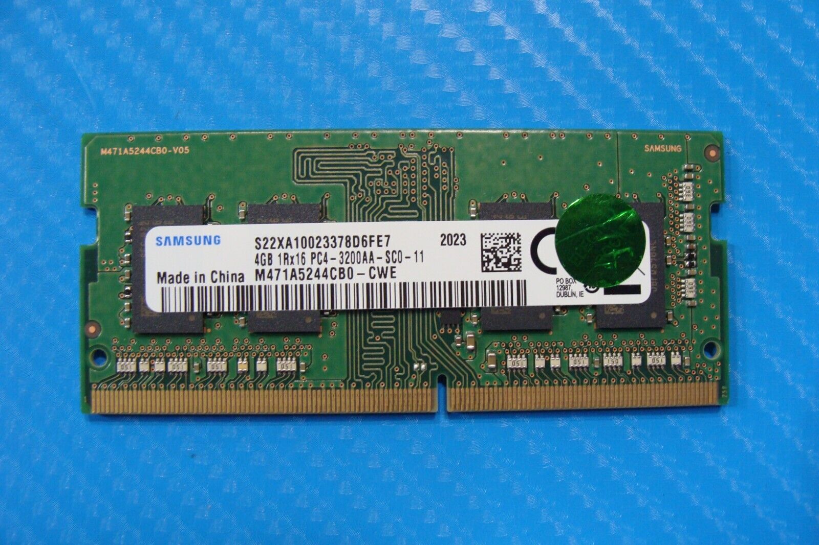 HP 15-dy1051wm Samsung 4GB 1Rx16 PC4-3200AA Memory RAM SO-DIMM M471A5244CB0-CWE