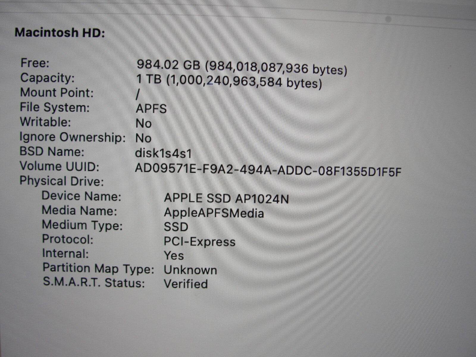 Apple Macbook Pro A 2141 MVVL2LL/A (2019)16”Retina i7-9750H 2.6GHz 32GB SSD 1TB - Tested Computer Laptop Parts