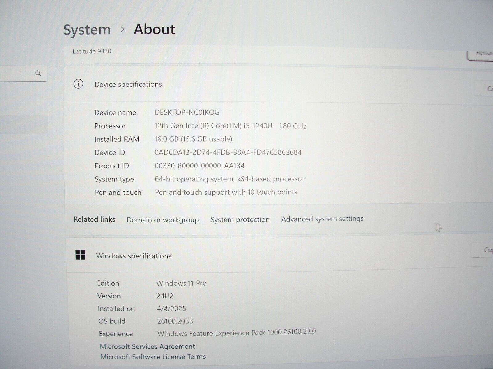 Dell Latitude 9330 2n1 13.3”WQXGA Core i5-1240U 1.8GHz 16GB SSD 256GB Warranty - Tested Computer Laptop Parts