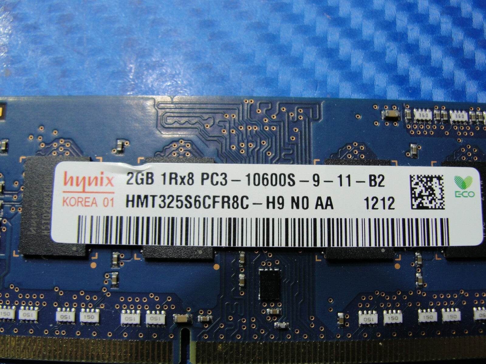 MacBook Pro A1278 Hynix 2GB 1Rx8 PC3-10600S SO-DIMM Memory RAM HMT325S6CFR8C-H9 - Tested Computer Laptop Parts
