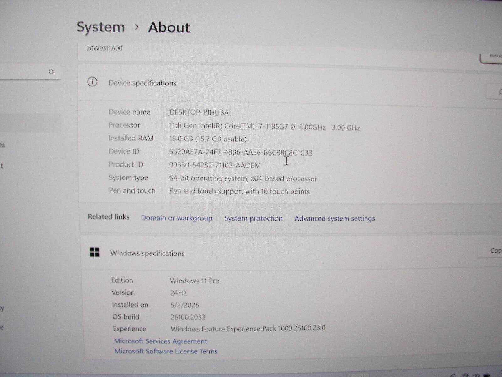 Lenovo ThinkPad X13 Yoga Gen 2 13.3”TOUCH WUXGA i5-1185G7 3GHz 16GB 256GB SSD - Tested Computer Laptop Parts