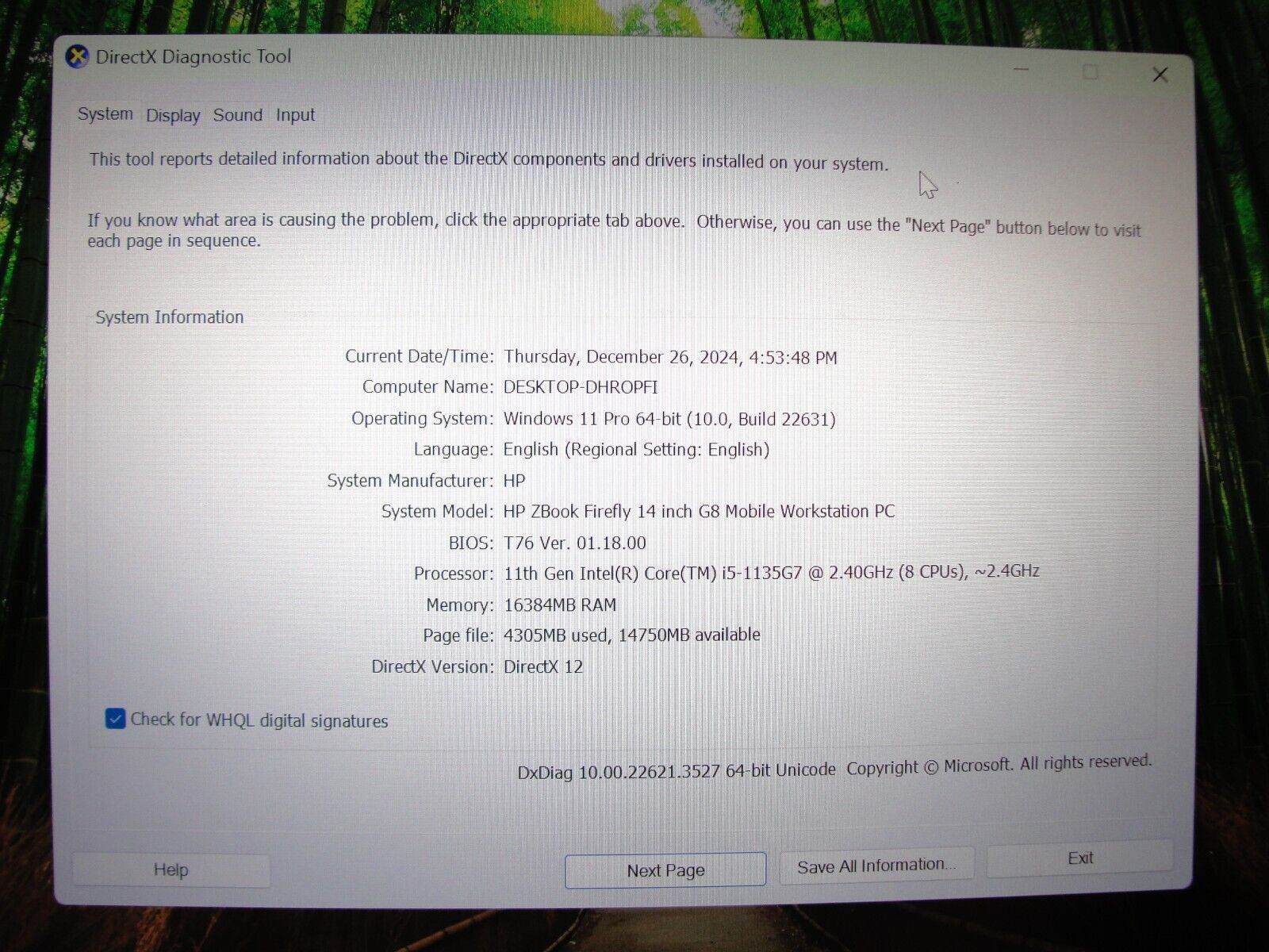 HP ZBook Firefly 14 G8 14”FHD Core i5-1135G7 2.4GHz 16GB SSD 256GB WARRANTY - Tested Computer Laptop Parts