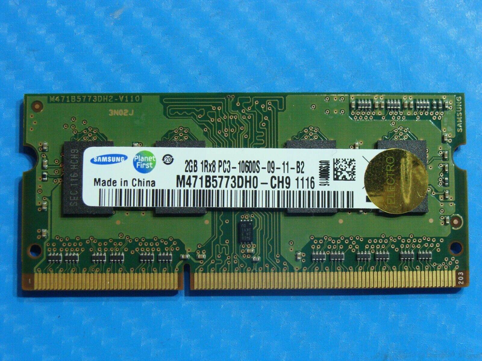 MacBook Pro A1278 Samsung 2GB PC3-10600S SO-DIMM RAM Memory M471B5773DH0-CH9 - Tested Computer Laptop Parts