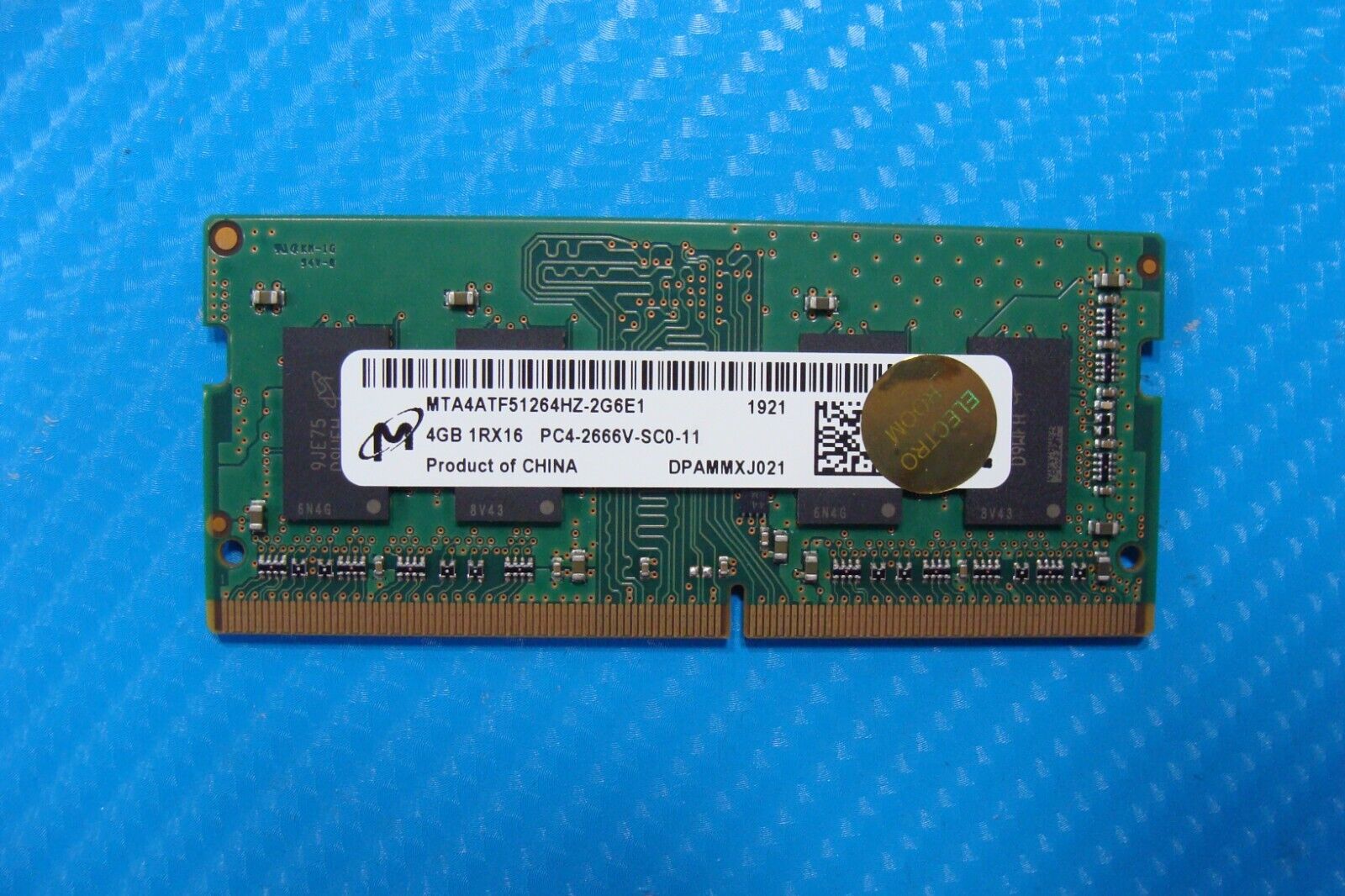 HP 14-dq0011dx Micron 4GB 1Rx16 PC4-2666 Memory RAM SO-DIMM MTA4ATF51264HZ-2G6E1